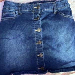 blue jean skirt